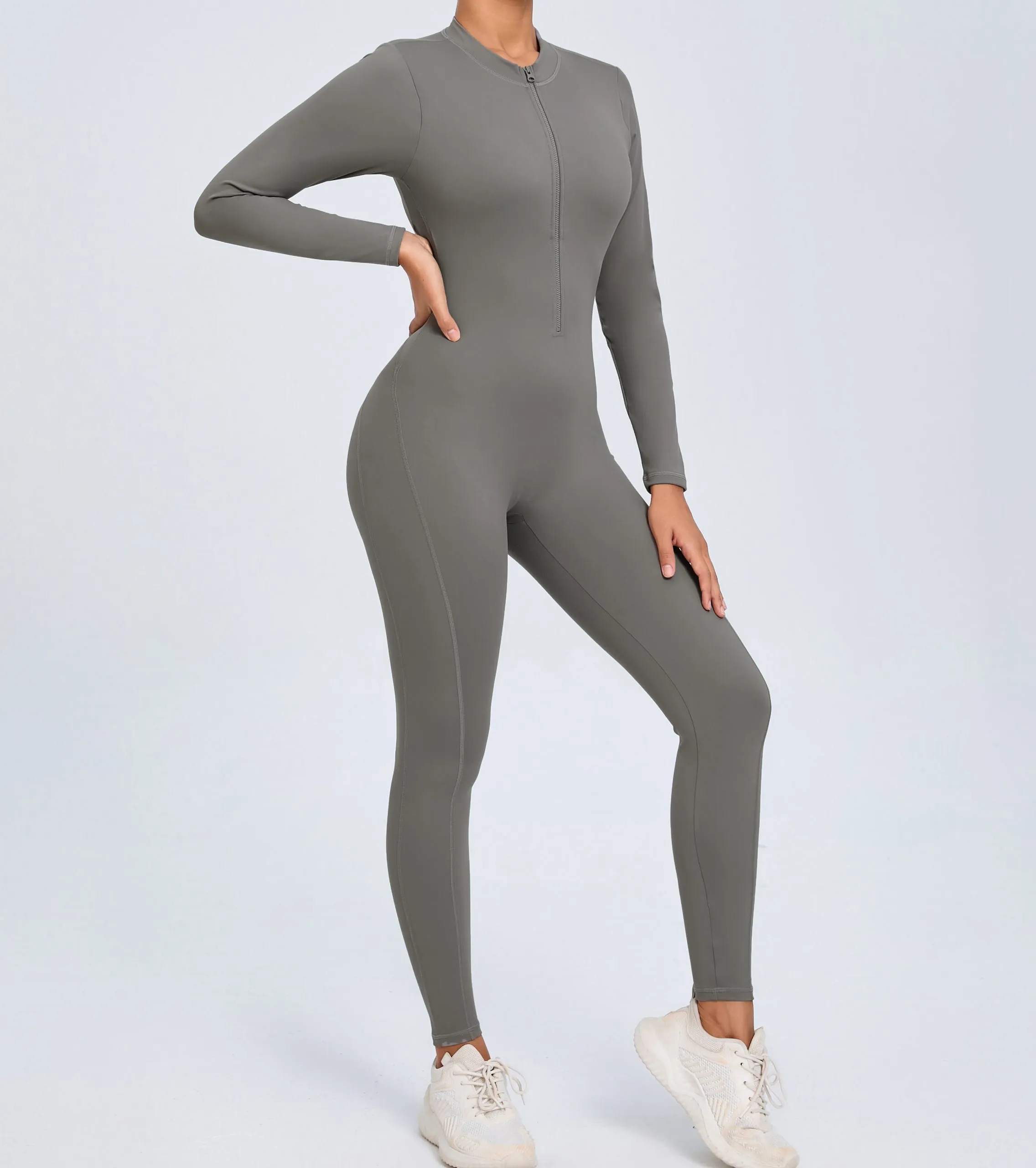 Jumpsuit with Open Back Zipper Front - Image 8