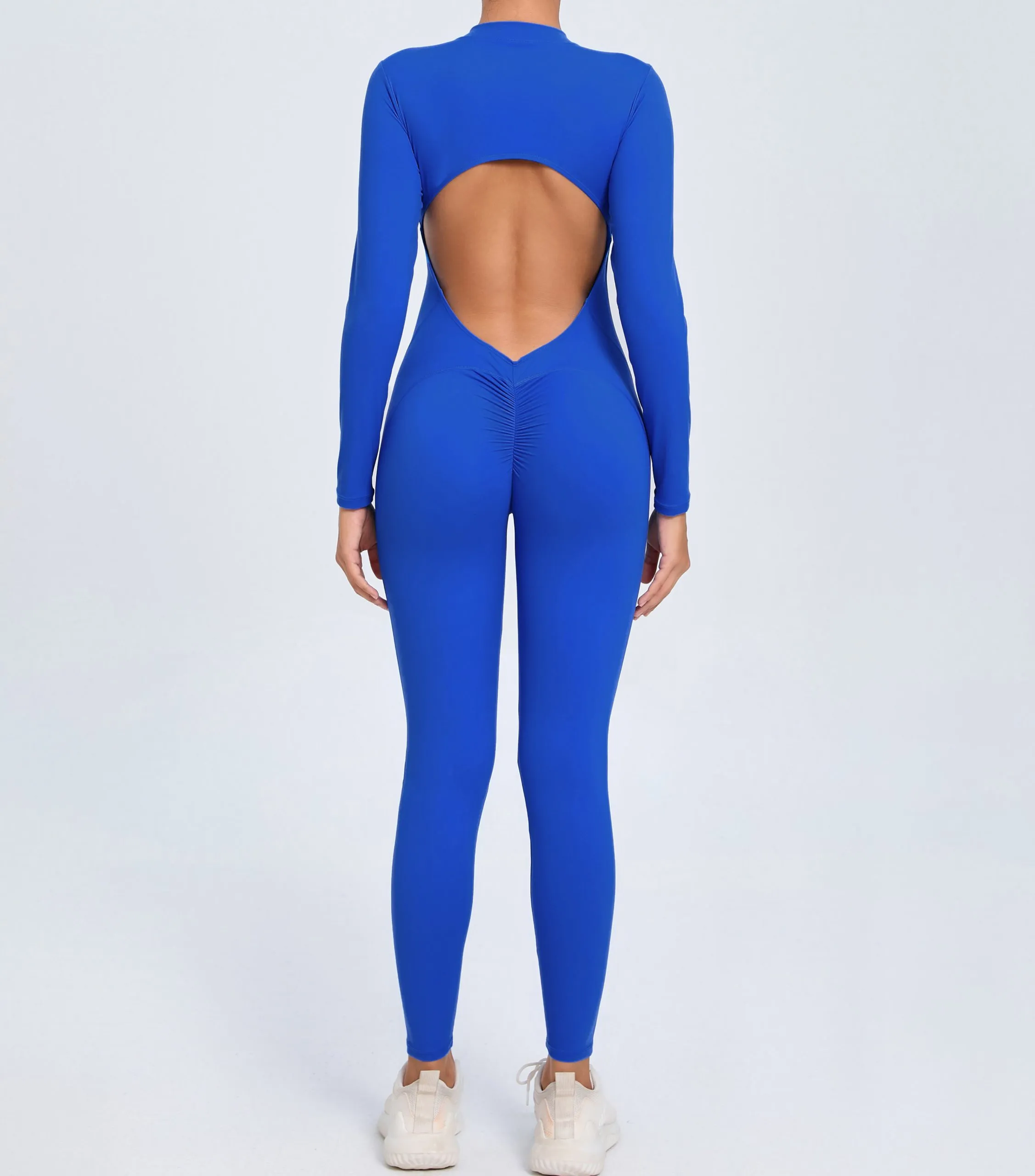 Jumpsuit with Open Back Zipper Front - Image 4