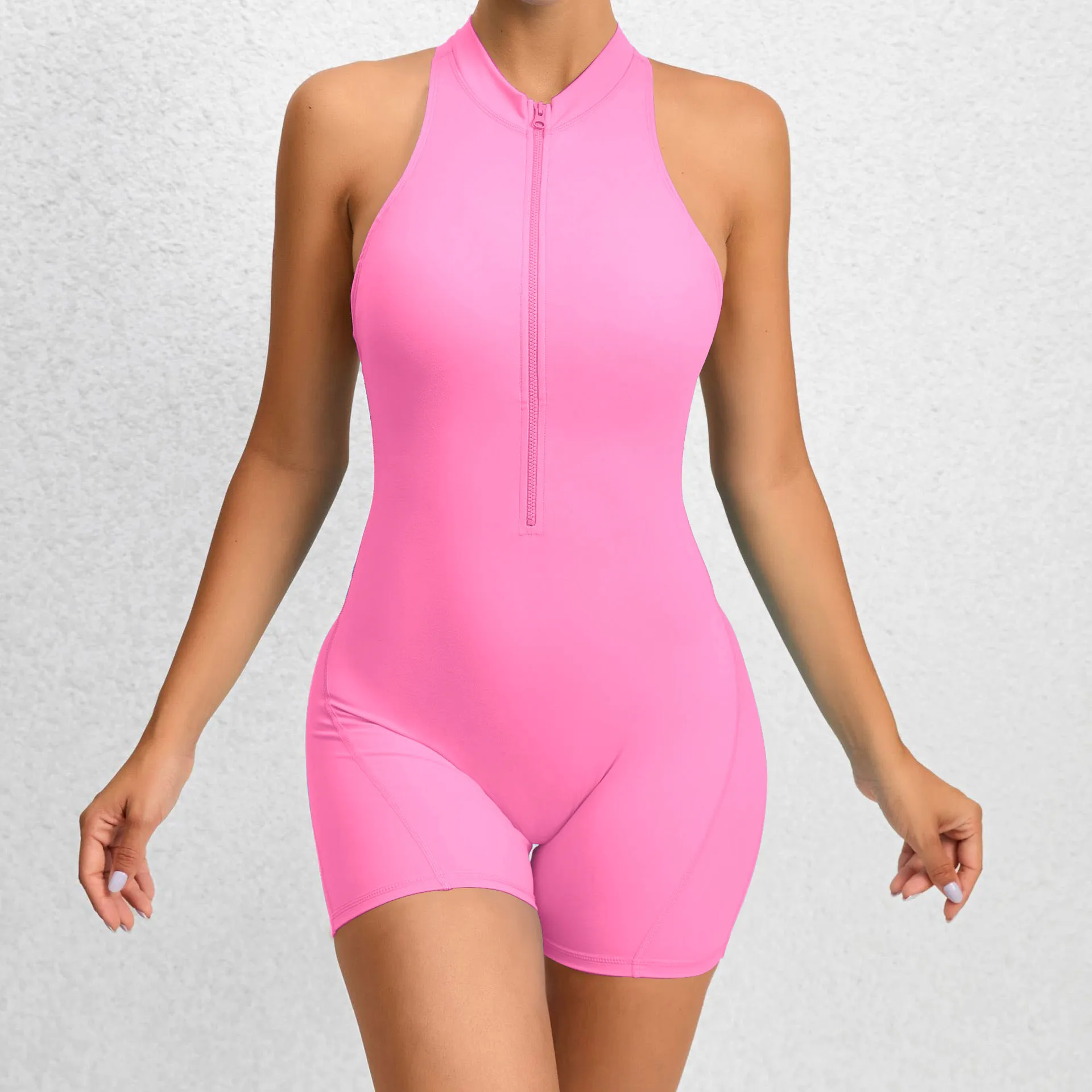 One Piece Backless Jumpsuit Shorts - Image 8